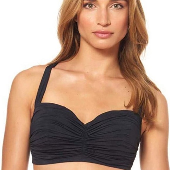 Bleu Rod Beattie Kore Shirred Underwire Bandeau - Picture 2 of 6